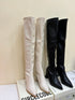 Pointed-Toe Side - zipper Long Boots